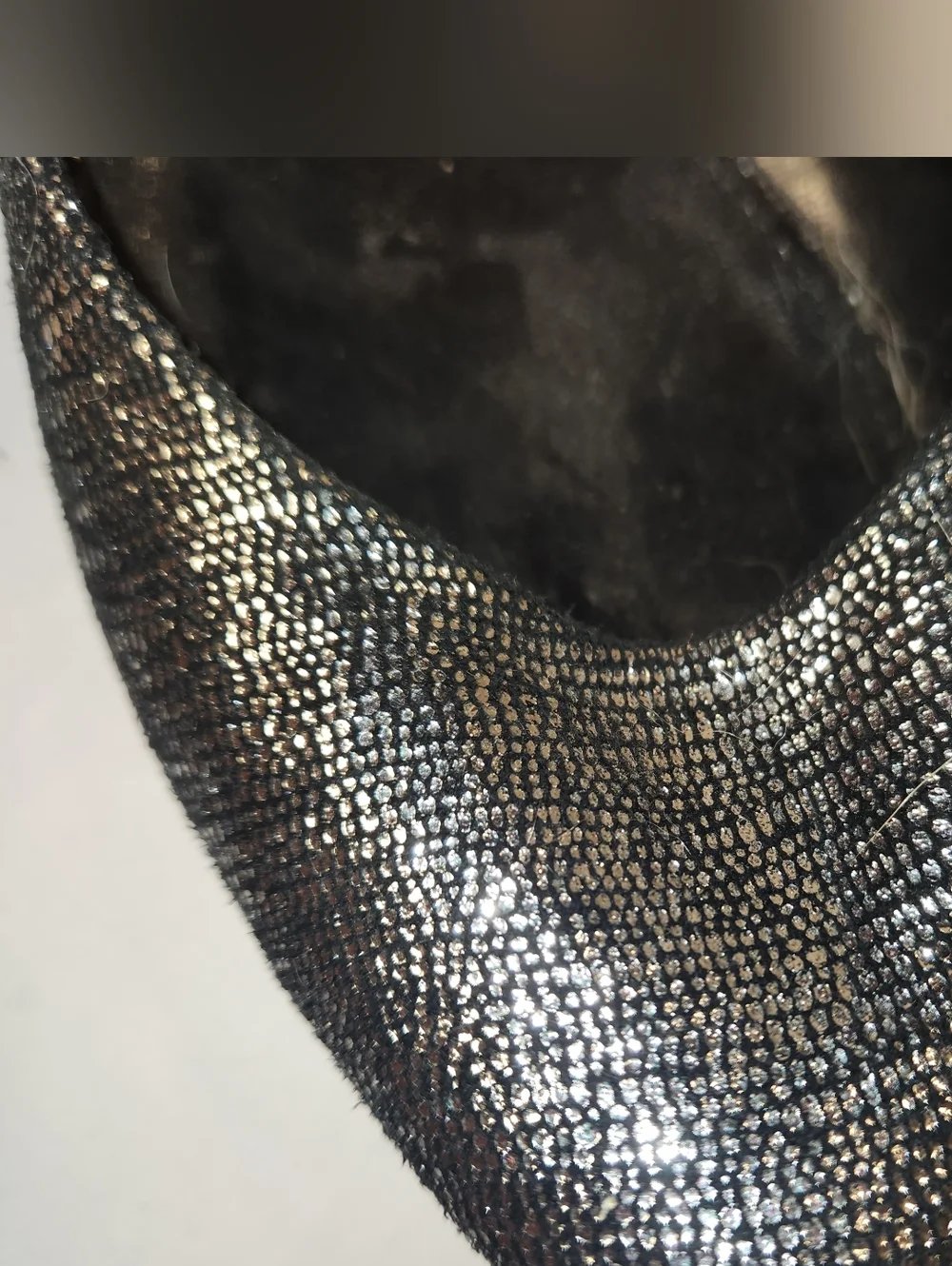 Deadstock Y2k Forever 21 Pointed Toe Black Metallic Silver Ballet Flats 9 NWOT